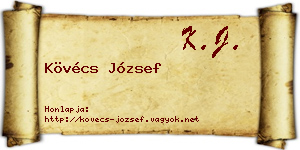 Kövécs József névjegykártya