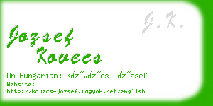 jozsef kovecs business card